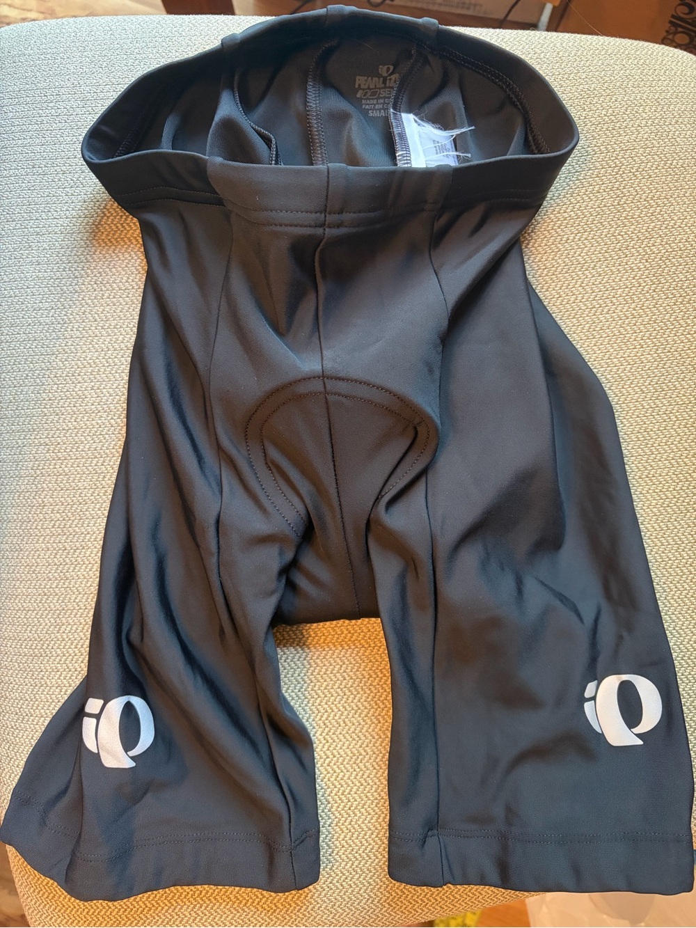 Pearl Izumi Men’s SM Black Padded Cycling Biking Shorts White Reflective Logos